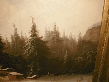 Huile sur toile "paysage d'hiver"
