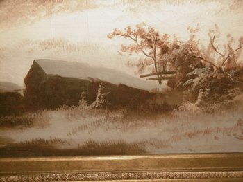 Huile sur toile "paysage d'hiver"