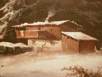 Huile sur toile "paysage d'hiver"