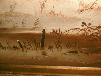 Huile sur toile "paysage d'hiver"