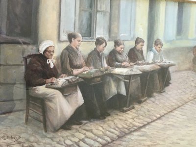 Großformatige Gouache- und Aquarellarbeiten von Maurice Dubois (1869 - 1944)