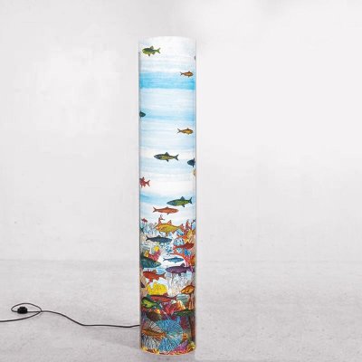 1990s Rare "Aquarium" Floor Lamp by Piero Fornasetti for Antonangeli