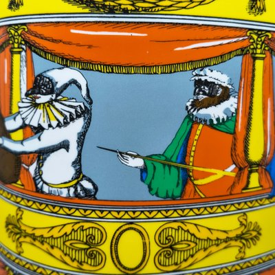 1990s Gorgeous "Commedia dell'Arte" table Lamp by Piero Fornasetti for Antonangeli.
