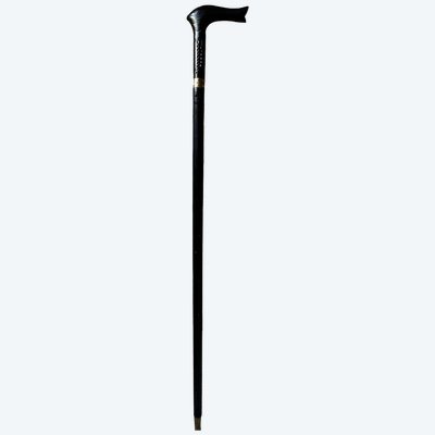 Black lacquered wooden sword cane, Napoleon III period