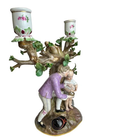 Meissen porcelain candlestick 
