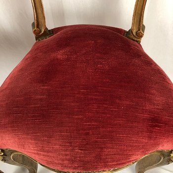 Paar Stühle im Louis XV-Stil aus vergoldetem Holz, Zeit Napoleons III