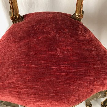 Paar Stühle im Louis XV-Stil aus vergoldetem Holz, Zeit Napoleons III