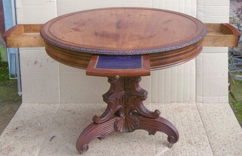 Library pedestal table 19th century