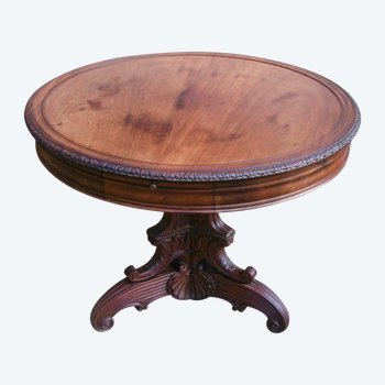 Library pedestal table 19th century