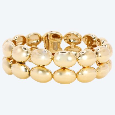 CHAUMET Bracciale a giro con catena vintage Magellan a doppio giro in oro giallo
