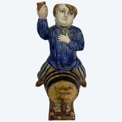 Fontaine en faïence polychrome XX siècle