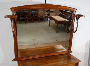 Mahogany Console Mirror, Majorelle spirit, Art Nouveau - 1900