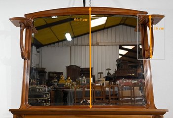 Mahogany Console Mirror, Majorelle spirit, Art Nouveau - 1900