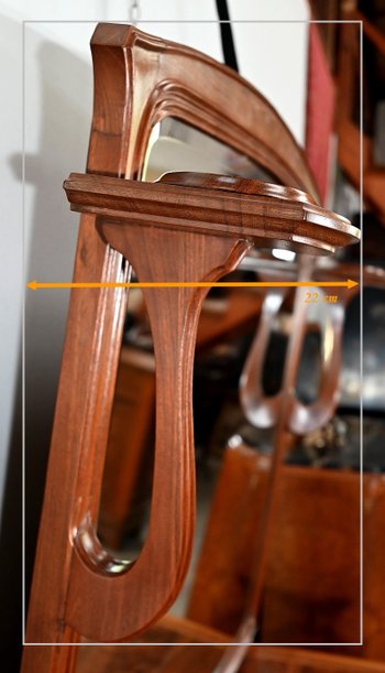 Mahogany Console Mirror, Majorelle spirit, Art Nouveau - 1900