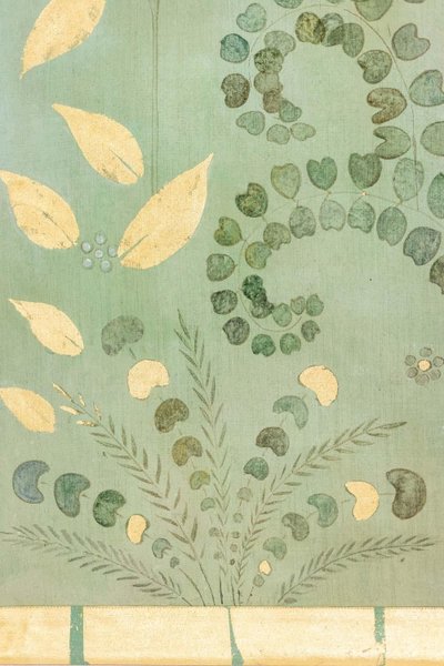 Painted canvas or decorative panel, featuring parrots and foliage. Contemporary. LS6782A1089
