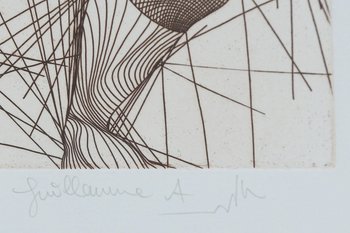 Engraving "Variations" by Guillaume AZOULAY (1949)