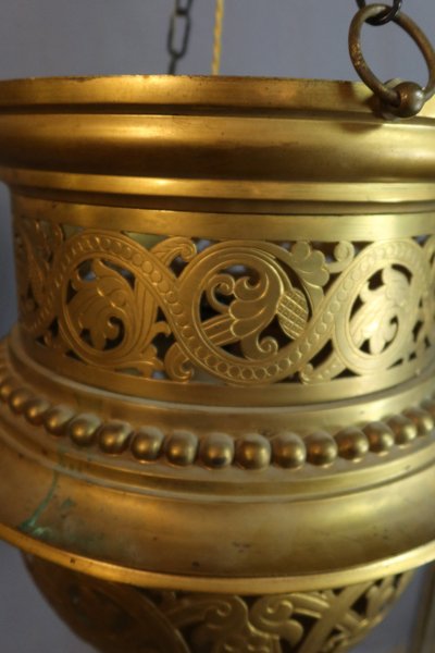 Pair of large 19th-century bronze lanterns