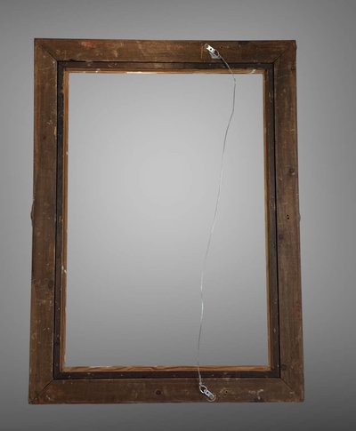 Antique Louis XV style frame in wood and gilded stucco for painting, 74 cm x 51 cm