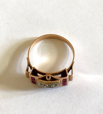 Anello Art Déco 1930 circa