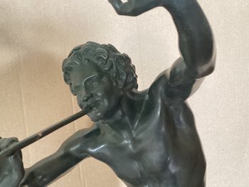 E.lequesne Bronzo con patina verde