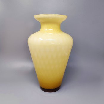 1960 Bellissimo vaso beige di Carlo Nason in vetro di Murano. Prodotto in Italia