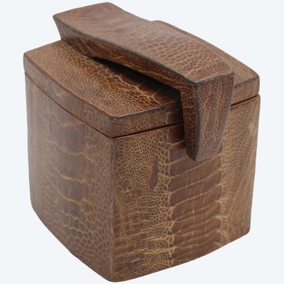 Scatola vintage in legno e ottone di R & Y Augousti