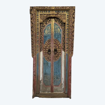 Porte balinaise début XXème en teck