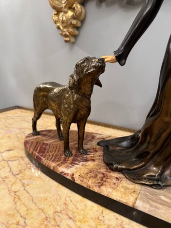 Sculpture Chryselephantine of Art Deco Period About 1930 Limousin