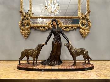 Sculpture Chryselephantine of Art Deco Period About 1930 Limousin