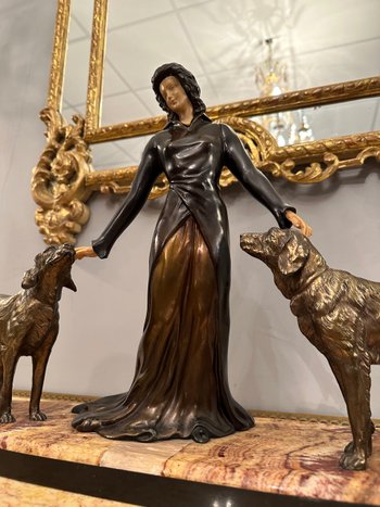 Sculpture Chryselephantine of Art Deco Period About 1930 Limousin