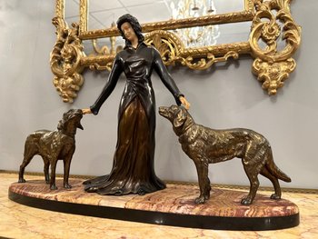 Sculpture Chryselephantine of Art Deco Period About 1930 Limousin