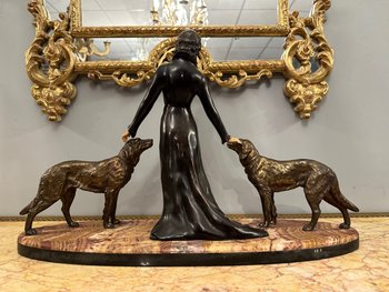 Sculpture Chryselephantine of Art Deco Period About 1930 Limousin