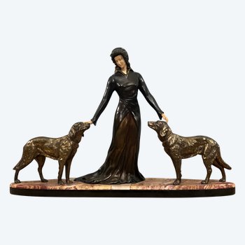 Sculpture Chryselephantine of Art Deco Period About 1930 Limousin