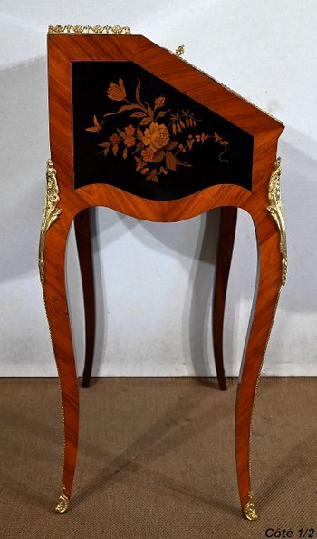 Bureau de Dame en Bois Précieux, style Louis XV, époque Napoléon III – 2ème moitié du XIXe