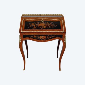 Precious wood lady's desk, Louis XV style, Napoleon III period - 2nd half of the 19th century