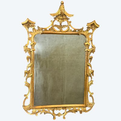 Specchio italiano in legno dorato