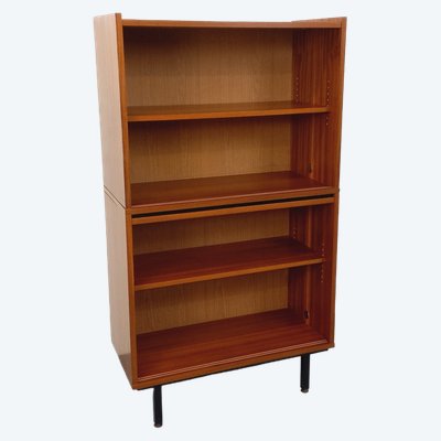 Vintage-Bücherregal aus Holz im Teakholzstil aus den 1960er Jahren