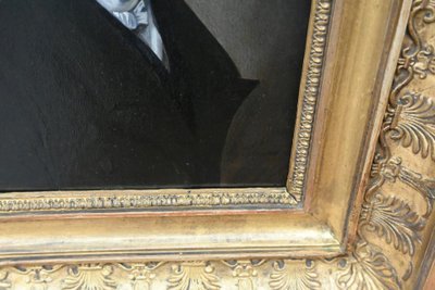 Paire de petits portraits d époque Empire suiveur de Boilly  du XIX