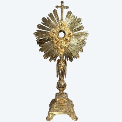 Spectacular silver-gilt monstrance - circa 1840