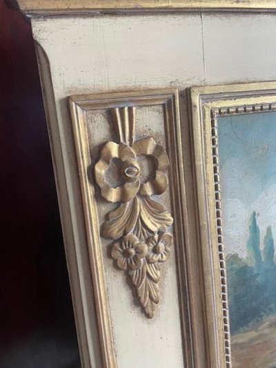Louis XVI style trumeau decorated with a gallant scene