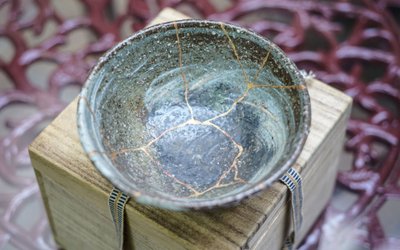 Tea ceremony bowl - Chawan Kintsugi
