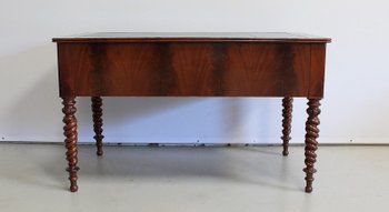 Flacher Mahagoni-Schreibtisch, Restaurationszeit – Anfang des 19. Jahrhunderts