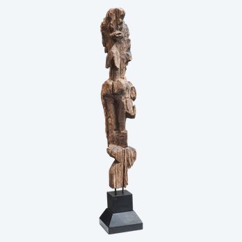 Sculpture Enigmatic Character Wood