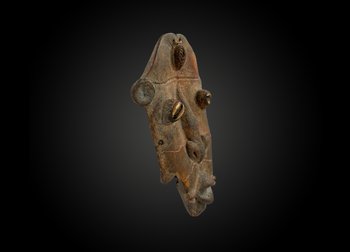 FACE MASK called RELIQUARY SKULL Sawos Culture, Sepik River, Papua New Guinea
