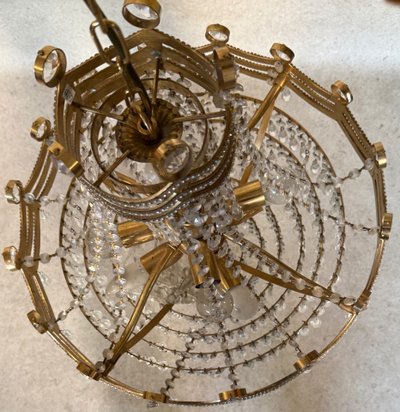 Modern basket chandelier