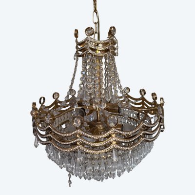 Modern basket chandelier