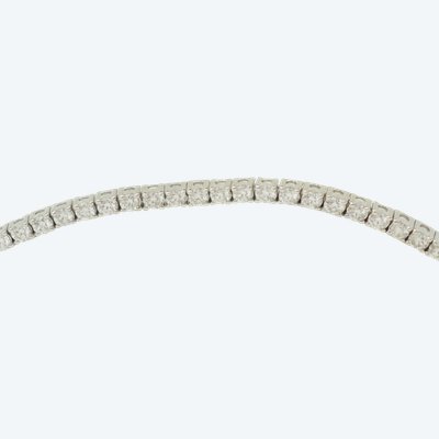 River bracelet in white gold and diamonds 1.84ct
