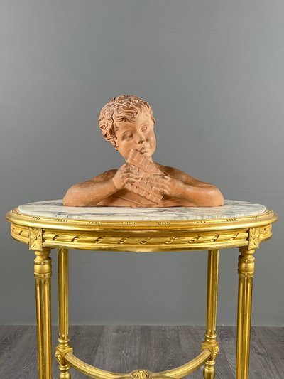 Terracotta Bust Of A Child Signed D. H. Chiparus, 20th Century