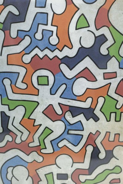 Keith Haring. Sérigraphie en couleurs numérotée. Années 1990. LS6794O-68O