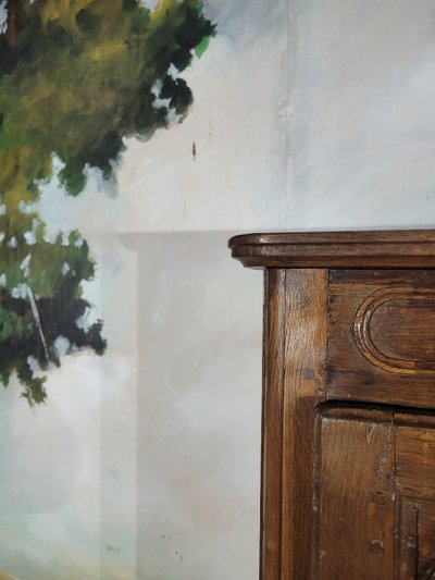 Petite vitrine en chêne une porte
